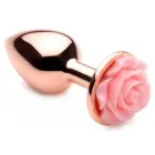 Rose Gold анальная пробка с розовым цветком – 7.6 cm (3″) — Фото 4