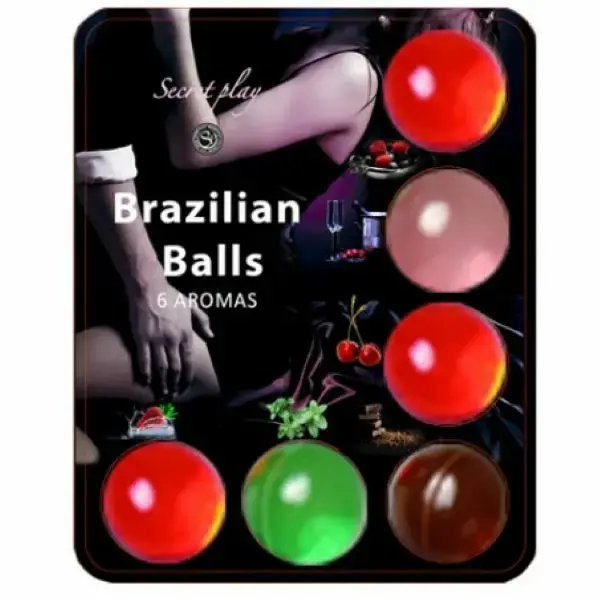 Secret Play Brazilian Balls massaažiõli kuulid – 6 erinevat lõhna – 6 tk