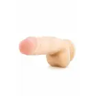 AU NATUREL Fat Boy 7" – dvigubo tankio Sensa Feel lankstus dildo su siurbtuku – smėlio – 17,8 cm — Nuotrauka 5