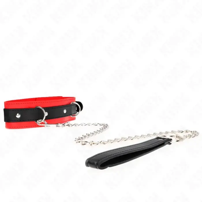 KINK Basic Model Collar with Leash Red 65cm