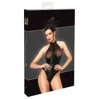 Noir Handmade – wetlook thong bodysuit with transparent cups and 3-way zip – black – XL — Photo 1
