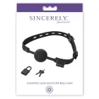Sportsheets Sincerely Locking Lace silikona bumbiņas knevelis – melns — Foto 2