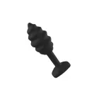 Swirl Anal Plug – 9.2 cm (3.6″) – Black — Photo 2