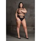 Helike divdaļu komplekts ar atvērtām krūšu daļām, crop topu un biksītēm – Plus size Foto 10