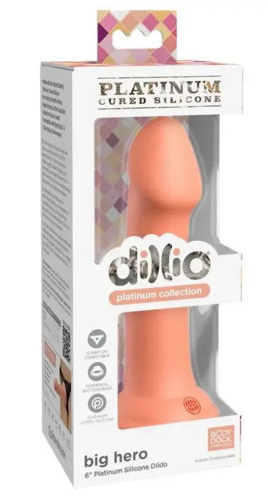 Dillio Platinum Big Hero Flexible Silicone Model дилдо – 17 cm (6.7″) – розовый
