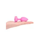 B-Vibe vibrējošs sirds formas anālais spraudnis – S – Rozā — Foto 8