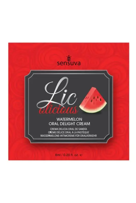 Sensuva LIC-O-LICIOUS Oral Delight Cream Watermelon 6ml - Edible Vegan Formula