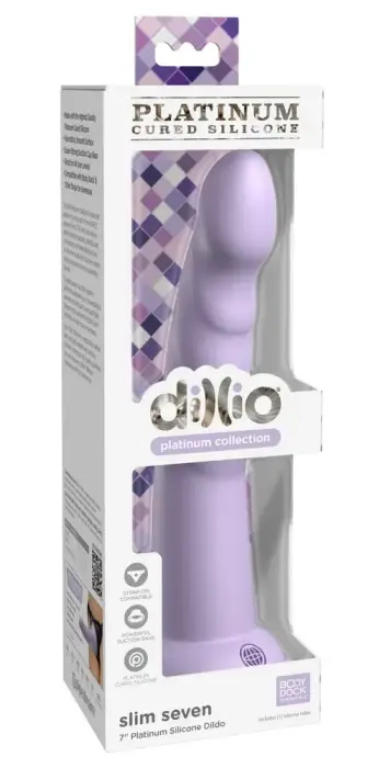 Dillio Platinum Slim Seven дилдо – 19.7 см (7.8″) – фиолетовый