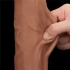 LoveToy King Sized Sliding Skin Dual Layer Dong – realistic dildo – TPE – brown – 29.2 cm — Photo 15