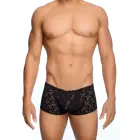 MOB Eroticwear Rose Lace Boy Shorts – Black – S/M — Photo 5