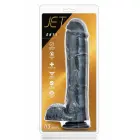 Blush JET ONYX – suur iminapaga PVC-dildo – süsinikvärvi metallik must – 29,2 cm — Foto 1