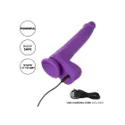 Rotējošs un kustīgs silikona dildo – 18 cm (7″) – Violets — Foto 6