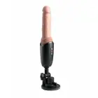 KING COCK PLUS Thrusting Pro – kuumutav tõukav silikoonseade – hele – 12,7 cm – USB-C — Foto 2