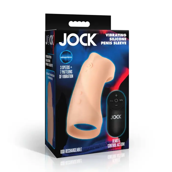 Vibrating Silicone Penis Sleeve – White