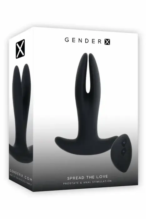 GENDER X Spread The Love – двойное вибрирующее интимное устройство – фиолетовое – 11,4 см