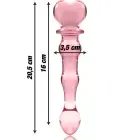 Ibiza Nebula Series Model 21 stikla dildo – 20.5 cm (8″) – rozā — Foto 3