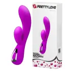 PRETTY LOVE-HONEY Divu motoru uzlādējamais USB vibrators – 19 cm (7.5″) – rozā — Foto 1