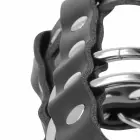 Darkness Vegan Leather Secure Chastity Cage with Adjustable Rings 12.5 cm — Photo 3