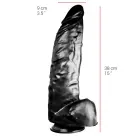 Dildorama 515 Line reālistisks dildo – 38 cm (15″) – Melns — Foto 3