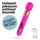 Big Ben Dubultais wand masāžas vibrators ar G-punkta stimulatoru – 26 cm (10.2″) – rozā — Foto 5