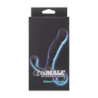 OptiMALE Ribbed – рельефный силиконовый массажёр простаты с кольцом – чёрный – 11,4 см — Фото 2