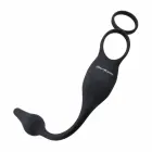 Evolved Novelties Plug & Tug Dual Stimulation Silicone System – 12.7 cm – Black — Photo 1