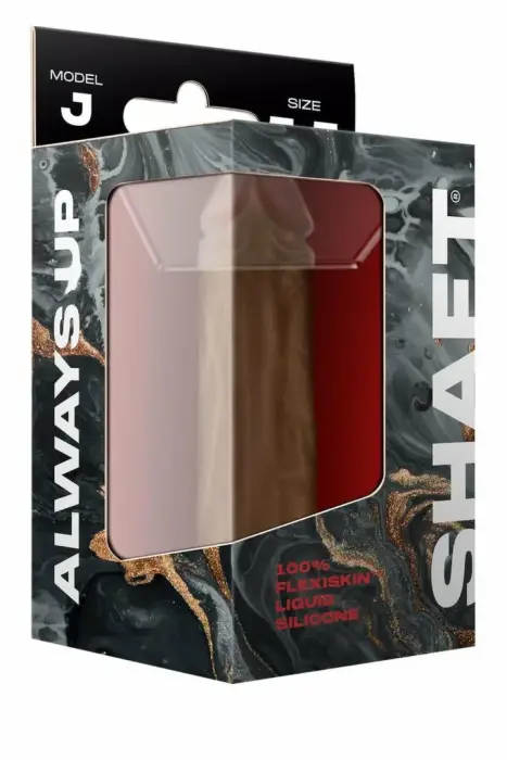 SHAFT Model J – двухслойный фаллоимитатор из жидкого силикона с присоской – дуб – 14 см