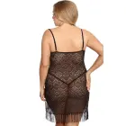 GEALI XL+ Tempting Babydoll with Openwork Fabric and Fringe – XL — Photo 2