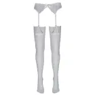 Cottelli Collection baltos gėlėtos nėrinių kojinės – 5 dydis — Nuotrauka 5