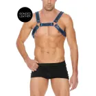 Leather Bulldog Harness with Buckles – S/M – Blue — Photo 6