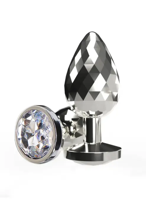 Disco Diamond anālais spraudnis – S – Sudrabs