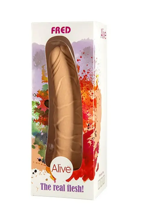 Fred realistiškas dildo su siurbtuku – 20 cm (8″) – kūno spalva