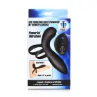 Silicone Vibrating Penis Sleeve with Remote Control – Black — Photo 1