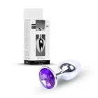 Plug-Jewellery Silver Anal Plug – 7 cm (2.8″) – Purple — Photo 10