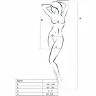 Passion BS097 – бодистокинг из сетки и кружева – белый – один размер — Фото 5