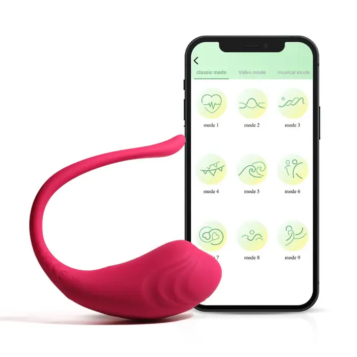 App Love Egg с управлением через app виброяйцо – 9.6 cm – красный