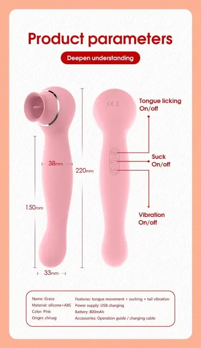 Lauren USB vibrators – rozā Foto 2