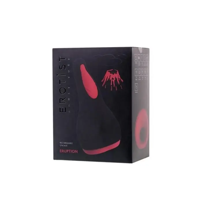 EROTIST Eruption – Rechargeable Masturbator – 18.5 cm (7.3″) – Black