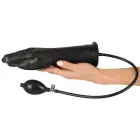 Latex täispuhutav käe kujuline dildo – 25 cm (10″) – must — Foto 3