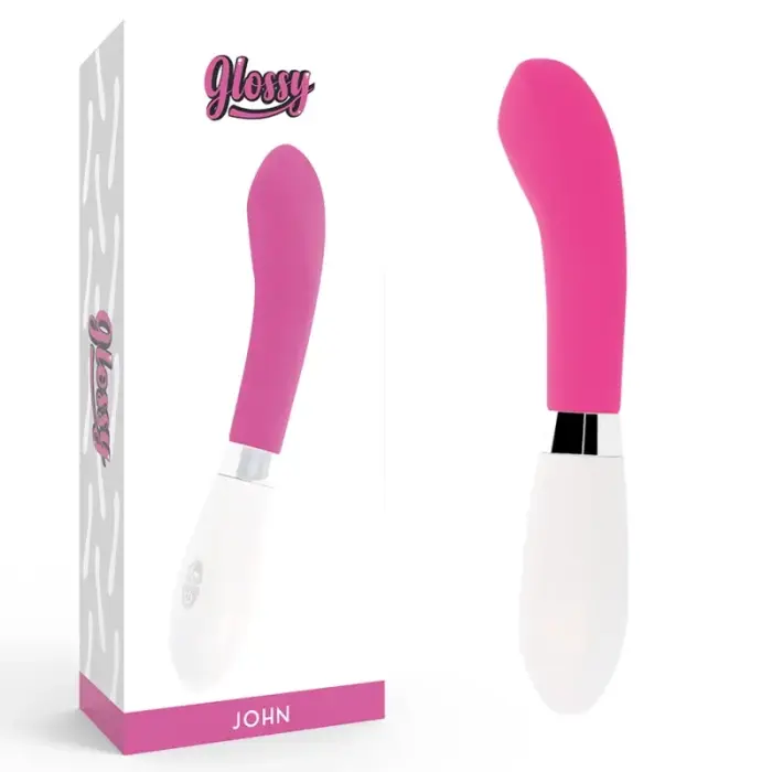 Вибратор Glossy John – 12 см (4.7″) – розовый