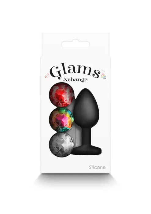 Glams Xchange apaļš mazs dildo – S – Melns Foto 3