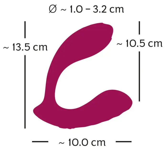 Rosenrot lokāms RC biksīšu vibrators – 13.5 cm – rozā Foto 14