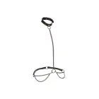 Euphoria Collection Plus Size Chain Halter & Collar with Leash – Black — Photo 1