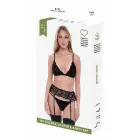 Baci 3 PCS. ECO Bra, Garter & Panty Set – Black – S/M — Photo 1