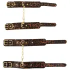 Bad Kitty Fesselset Leo – бондажный комплект – искусственная кожа – леопардовый принт — Фото 10