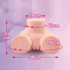 Seiraku Toys Cherry Hyper Peach – divkanālu intīms masturbators – premium silikons, 8 kg – persiku — Foto 3