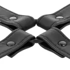 Fetish Submissive регулируемый соединитель для наручников из искусственной кожи – чёрный — Фото 5