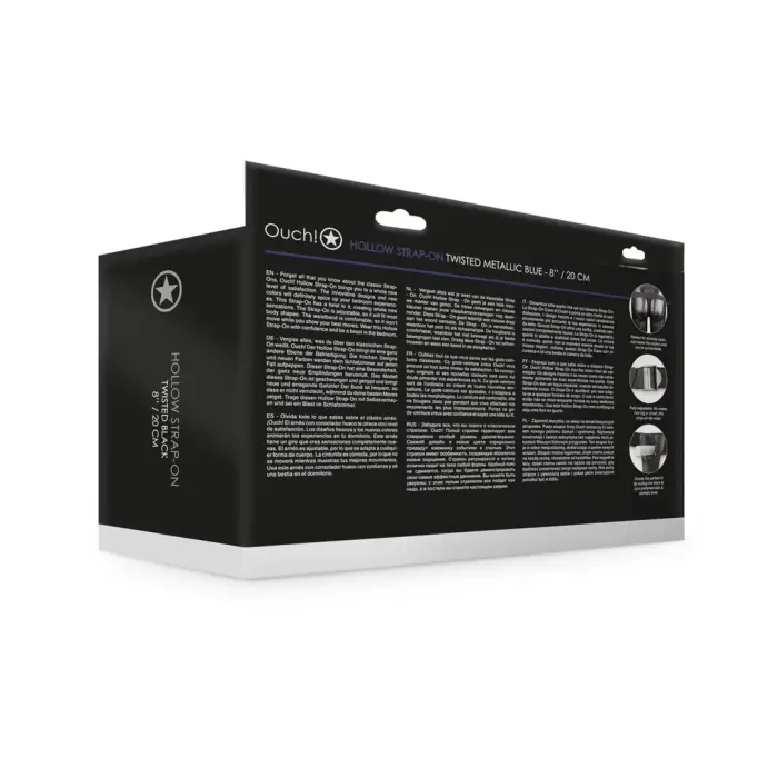 Twisted Hollow strap-on – metāliski zils Foto 2