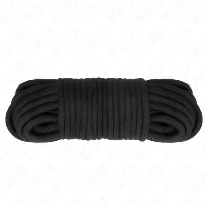KINK Cotton Rope – mīksta kokvilnas bondāžas virve – melna – 20 m