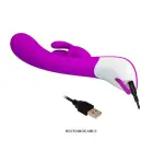 PRETTY LOVE Harlan 12 funktsiooniga jänese vibraator – 21 cm – lilla — Foto 8
